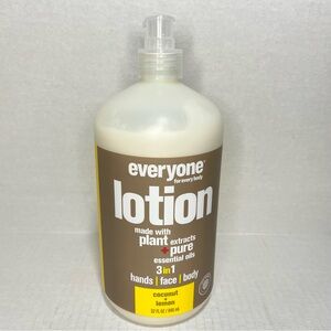 Everyone Hand & Body Lotion 32oz Coconut Lemon Organic New